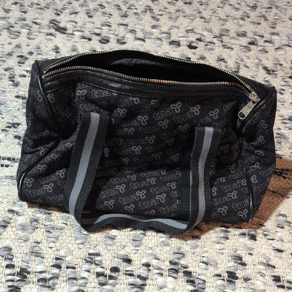 TNA Black and Gray Duffel Bag